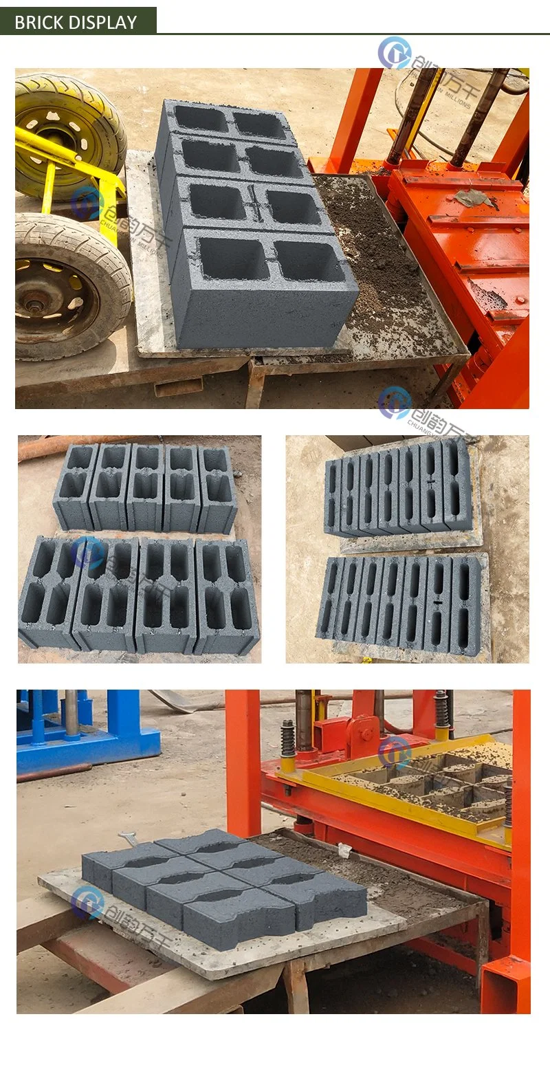 4-40 Manuel Brick Machine Auto Concrete Block Machine